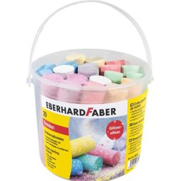 EBERHARD FABER Aszfaltkréta, 20 darabos, EBERHARD FABER, 6 csillámos szín