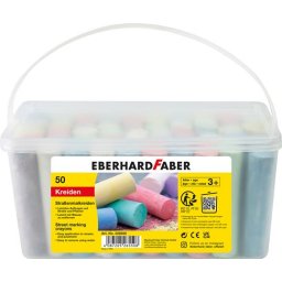 EBERHARD FABER Aszfaltkréta, 50 darabos, EBERHARD FABER, 8 különböző szín