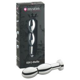 mystim O(h!)-thello - elektro, gömbös anál plug (ezüst)
