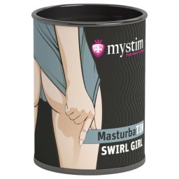 mystim MasturbaTIN Swirl Girl - hullámos maszturbátor (fehér)