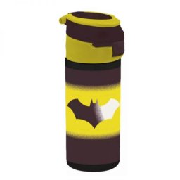 BATMAN műanyag szívószálas kulacs - 532 ml - fekete/sárga