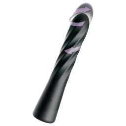 Anal Fantasy Twist Ecstasy - forgó-lökő anál vibrátor (fekete)