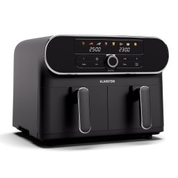 Klarstein AuraAir Color Touch forrólevegős fritőz, 10 l, 1700 W, 80 - 200 °C, 8 program (FRY3-AuraAirCTBl/Sil)