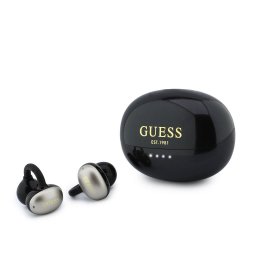 Guess Metallic Finish Classic Logo OWS vezeték nélküli bluetooth fülhallgató, fekete