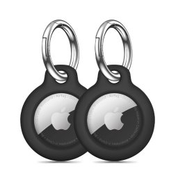 Tech-Protect Rough Apple Airtag / Airtag 2 tok, fekete (2db)