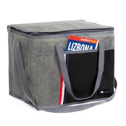 30 literes XL hűtőtáska, thermo-s, 36,5 x 32 x 27 cm, 6 mm szigetelőanyag, szürke