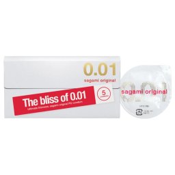 Sagami Original 0.01 - óvszer - 55 mm (5 db)