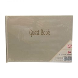 Guest Book esküvői vendégkönyv - 28,5x20 cm - arany