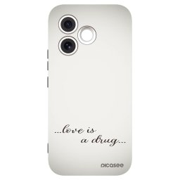 Fekete szilikon tok az alábbi mobiltelefonokra Honor 600 Lite - Love is a drug