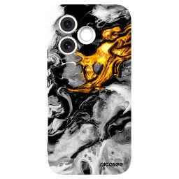 Fekete szilikon tok az alábbi mobiltelefonokra Honor 600 Lite - Black Gold 2