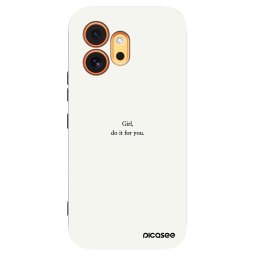 Fekete szilikon tok az alábbi mobiltelefonokra Honor 600 - Girl, do it for you