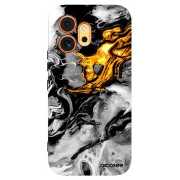 Fekete szilikon tok az alábbi mobiltelefonokra Honor 600 - Black Gold 2