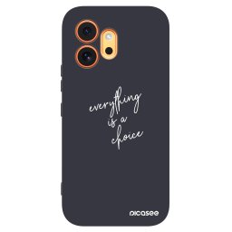 Fekete szilikon tok az alábbi mobiltelefonokra Honor 600 - Everything is a choice