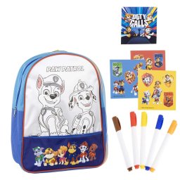 Paw Patrol/Mancs őrjárat színezhető egyedi hátizsák, táska 38 cm és rajz szett