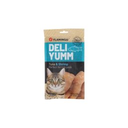 Flamingo Deli Yumm Snack - tonhalas-garnélás püré macskáknak 5 x 14 g
