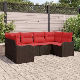 vidaXL Kanapé Szett 6 db Barna [Műanyag]: Poly Rattan