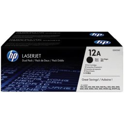 Q2612AD Lzertoner LaserJet 1010, 1015, 1018 nyomtatkhoz, HP 12A, fekete, 2*2k