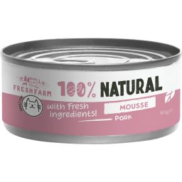 Fresh Farm Natural sertéshúsos mousse felnőtt macskáknak (24 x 85 g) 2.04l