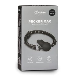 EasyToys - szájpecek belső dildóval (fekete)