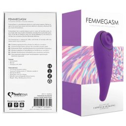 FEELZTOYS Femmegasm - akkus 2in1 csikló vibrátor, csiklóizgató (lila)