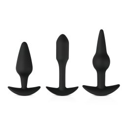 EasyToys Pleasure kit - változatos anál plug szett (fekete)
