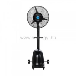 Centrifugális párásító ventilátor (motor, párásító tárcsa, tartály, kerekek)