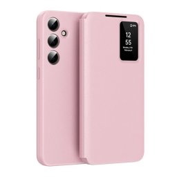 Tok álló (aktív FLIP, oldalra nyíló, Smart View Cover) RÓZSASZÍN Samsung Galaxy A55 5G (SM-A556)