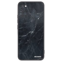 Fekete szilikon tok az alábbi mobiltelefonokra Samsung Galaxy S20 G980F - Black marble