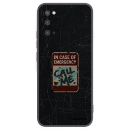 Fekete szilikon tok az alábbi mobiltelefonokra Samsung Galaxy S20 G980F - EMERGENCY