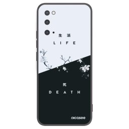Fekete szilikon tok az alábbi mobiltelefonokra Samsung Galaxy S20 G980F - Life - Death