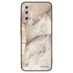 Fekete szilikon tok az alábbi mobiltelefonokra Samsung Galaxy S20 G980F - Cream marble