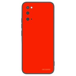 Fekete szilikon tok az alábbi mobiltelefonokra Samsung Galaxy S20 G980F - Maranello Red