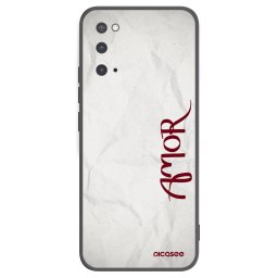 Fekete szilikon tok az alábbi mobiltelefonokra Samsung Galaxy S20 G980F - Amor