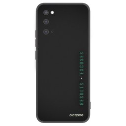 Fekete szilikon tok az alábbi mobiltelefonokra Samsung Galaxy S20 G980F - Results x Excuses