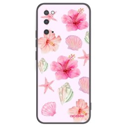 Fekete szilikon tok az alábbi mobiltelefonokra Samsung Galaxy S20 G980F - Blush Lagoon