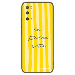 Fekete szilikon tok az alábbi mobiltelefonokra Samsung Galaxy S20 G980F - Ladolcevita