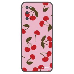 Fekete szilikon tok az alábbi mobiltelefonokra Samsung Galaxy S20 G980F - Cherry
