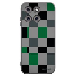 Fekete szilikon tok az alábbi mobiltelefonokra Motorola Moto G77 - Block Grid