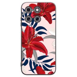 Fekete szilikon tok az alábbi mobiltelefonokra Motorola Moto G77 - Red Lily