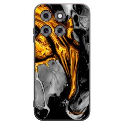 Fekete szilikon tok az alábbi mobiltelefonokra Motorola Moto G77 - Black Gold