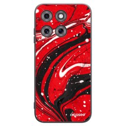 Fekete szilikon tok az alábbi mobiltelefonokra Motorola Moto G77 - Red black