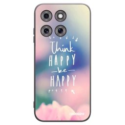 Fekete szilikon tok az alábbi mobiltelefonokra Motorola Moto G77 - Think happy be happy