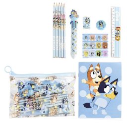 12 db os Bluey írószer és rajz szett tolltartóval