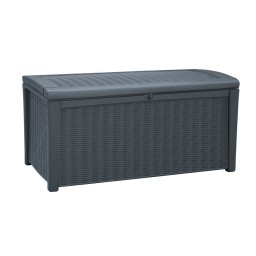 Keter Borneo polyrattan kerti tároló doboz, antracit - 416L