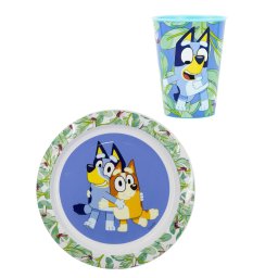 Bluey mikrózható lapos tányér és pohár szett/2db