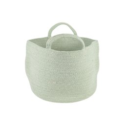 Tárolókosár fogantyúkkal COTTON HAVEN 35x35 cm - több színben Termék színe: Világoszöld