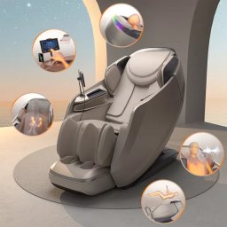 Masszázsfotel Balsadena, 4d masszázs, légmasszázs, Zero Gravity, Zero Space, 6 masszázstipus, 40 párna, 20 fej, infra melegítés, lábmasszázs - bézs