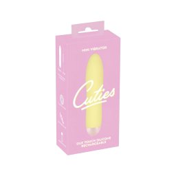 Cuties Mini Yellow - akkus, szilikon rúdvibrátor (sárga)