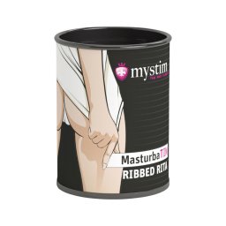 mystim MasturbaTIN Ribbed Rita - lamellás maszturbátor (fehér)