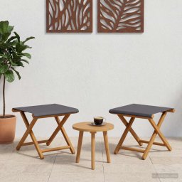 vidaXL Hintaágy 2 pcs Tömör Eukaliptusz Fa Szürke